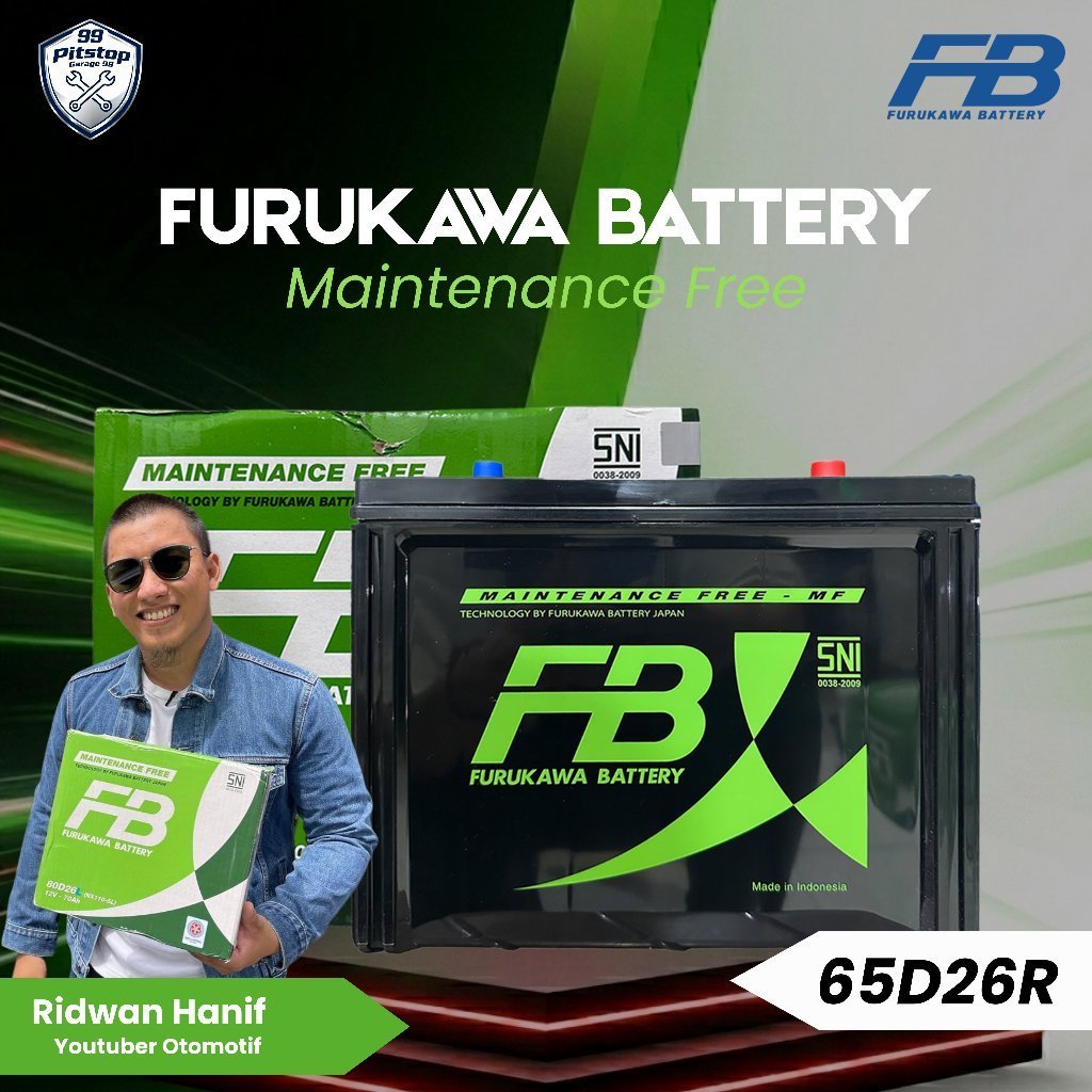 Furukawa Battery / FB Aki Mobil Mitsubishi Kuda NS70 / 65D26R 65Ah - Aki Kering