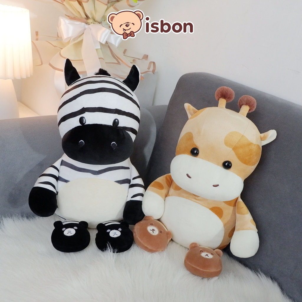 ISTANA BONEKA Jerapah Zebra Floopy Gee Zee Hewan Lucu Halus Lembut Kado Mainan Anak Hadiah Ulang Tah