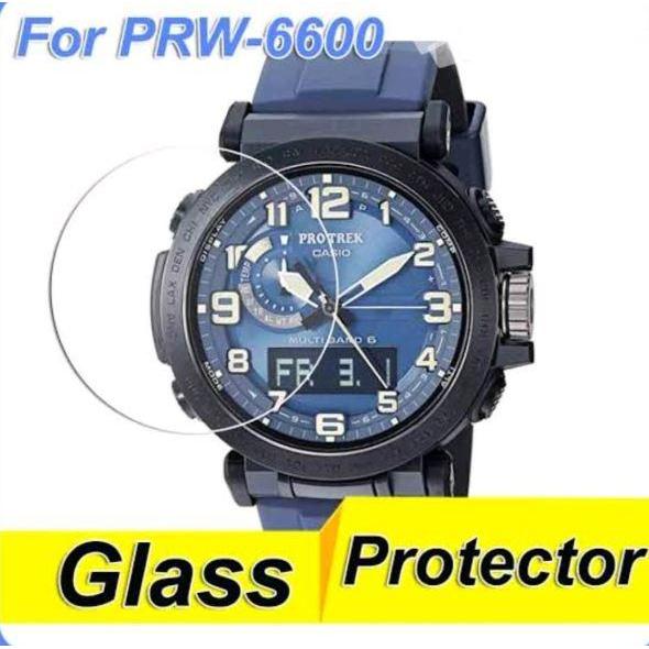 tempered glass untuk CASIO PRW-6600 PRW6600 PRW 6600 TG anti gores jam tangan tempered glass pelindu