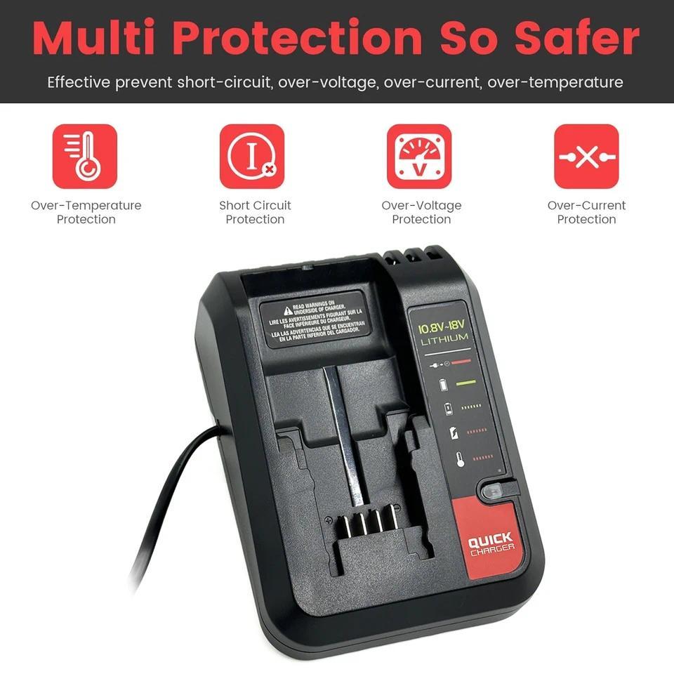 2A Lithium Battery Charger Fast Charge For Black And Decker Stanley Model LBXR20 LBXR20B ASL186K ASL