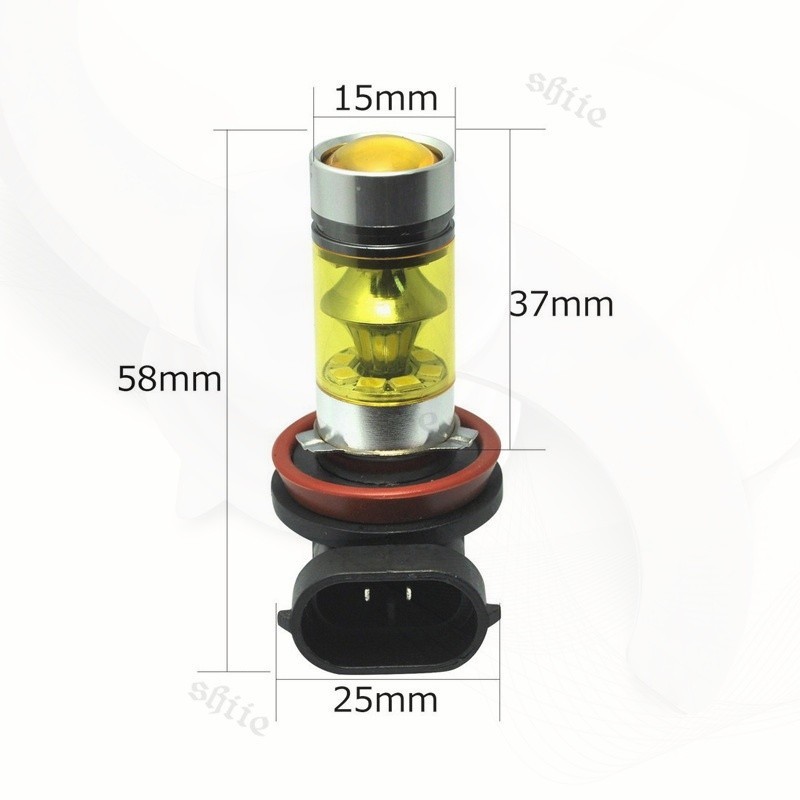 Lampu Kabut LED H11 H8 100W 1500LM 4300K-6000K Super Terang