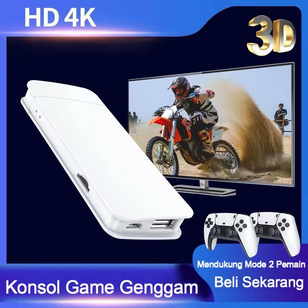 Konsol Game Stick 20000+ Game Nostalgia - Dual Wireless Controller 2.4G HDMI 4K Mini TV Stick Gaming