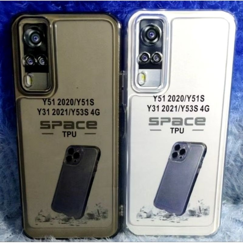 PROMO SofCase Casing Vivo Y51 2020/Y51S/Y31 2021/Y53S 4G Silikon Bening Transparan Space TPU Pelindu