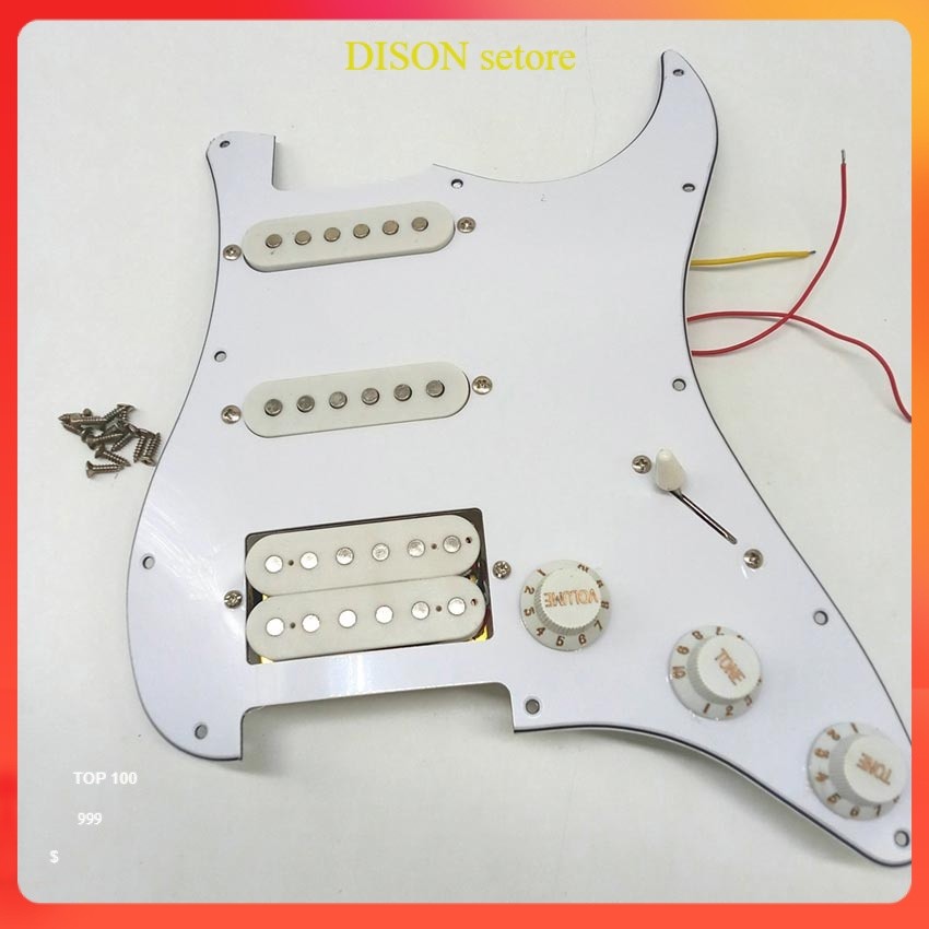 DISON Pickup Pickguard Stratocaster HSS SSH 3-ply FULL SET  HSH Pickup Set Gitar Pickguard Fender St