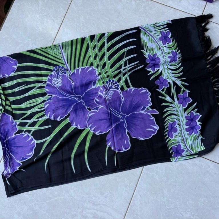 Kain Bali Sarong Tebal 175cm Summer Series - Kamboja Summer Grade A Ungu. Home Dress Bali