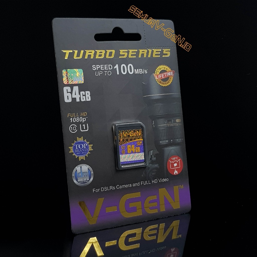 V-GeN SD Card Kamera 64gb Turbo | Memory Card Camera 64 gb VGEN | SDXC