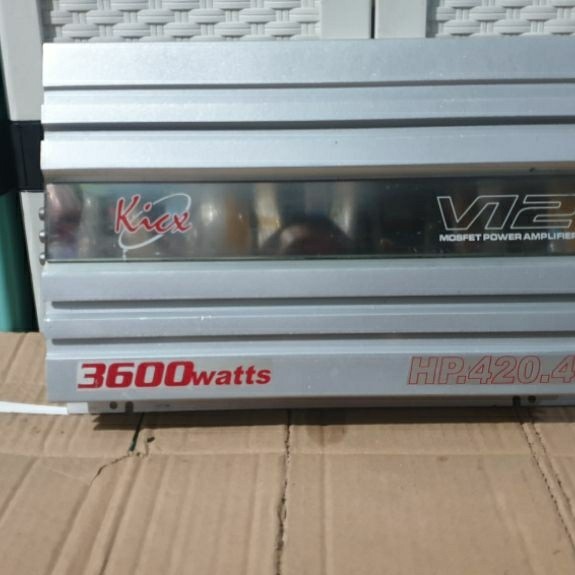 power amplifier audio mobil 4channel 3600watts kicx hp420.4 second bekas normal siap pakai sudah di 