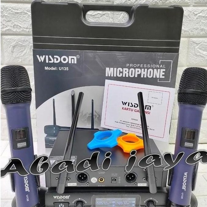 Ajuste- Mic Wireless Wisdom U 135 2 Mic Pegang Mic Wisdom U135