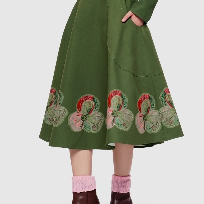 Calla The Label - Mossveil Pocket Skirt - Cypress