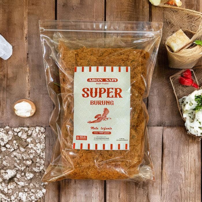 Abon Sapi Super cap Burung ELANG 1000 gram / 1 kg | Boyolali - Manis