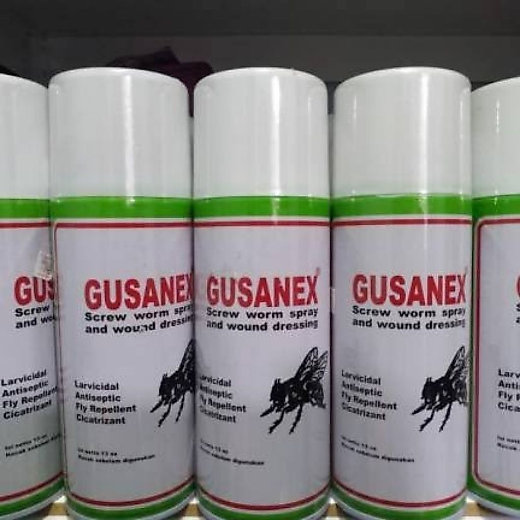 .GUSANEX SPRAY - Obat Semprot Luka Luar Hewan Anti Lalat Luka Hewan Ternak Sapi Kambing Babi..