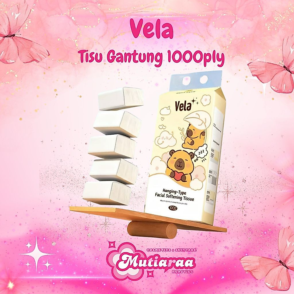 Tisu Gantung Vela 3 PLY 1000 Lembar free Tisu Basah Travel