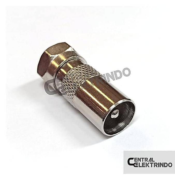 Connector F - Jarum to Jack Antena TV Male