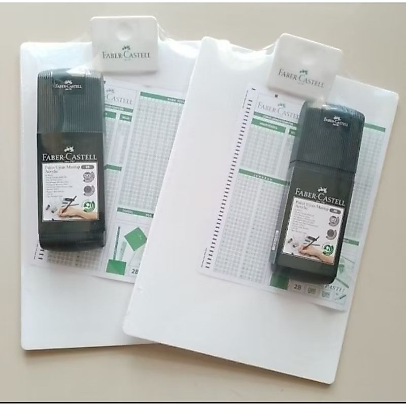 FABER-CASTELL SET MANTAP ACRYLIC PAPAN JALAN / FABER CASTELL PAPAN UJIAN plus set alat tulis