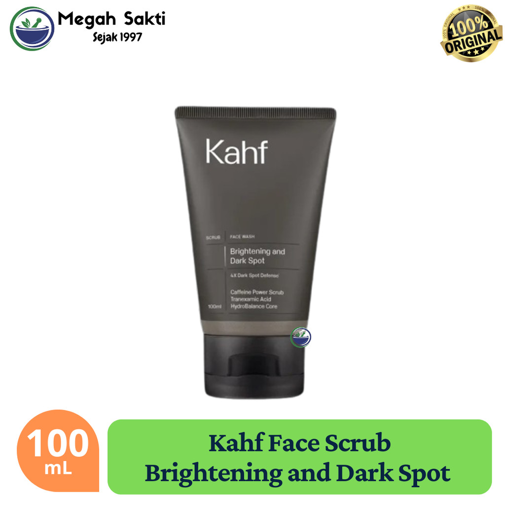 MGS - Kahf Face Wash  Scrub Brightening and Dark Spot Scrub 100 mL | Sabun Cuci Muka Pria untuk Memb