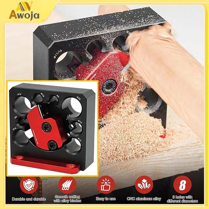 Alat Pembuat Dowel Maker Aluminium 8mm-20mm dengan Pahat Karbida Alat Tambahan Batang Bulat Dowel Pe