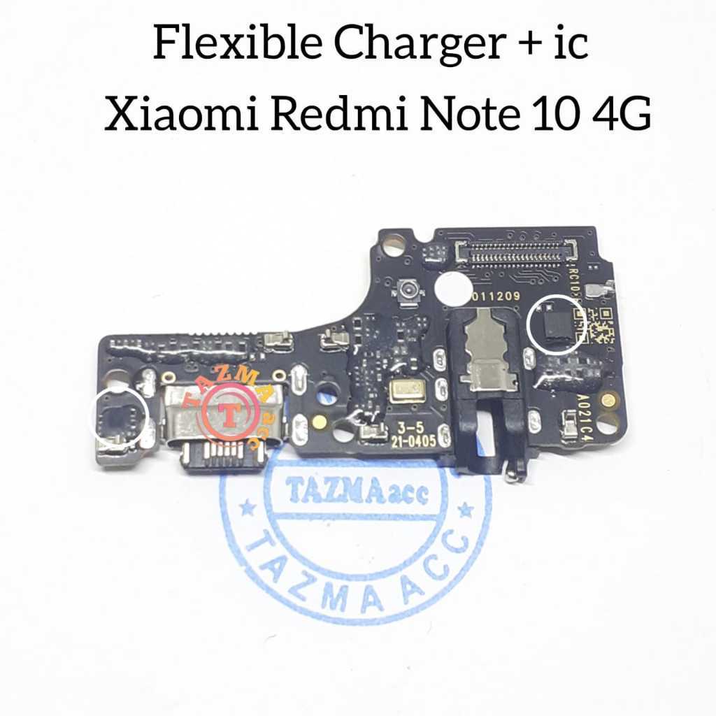 Plus ic + Xiaomi Redmi Note 10 4G Ori Flexible Charger + ic Flexibel Konektor Cas Charger REDMI NOTE