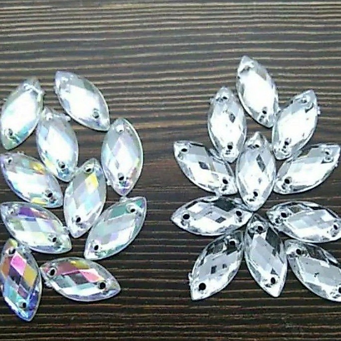 Payet mata/kristal sampan/Payet tetes/Payet daun 7x15mm