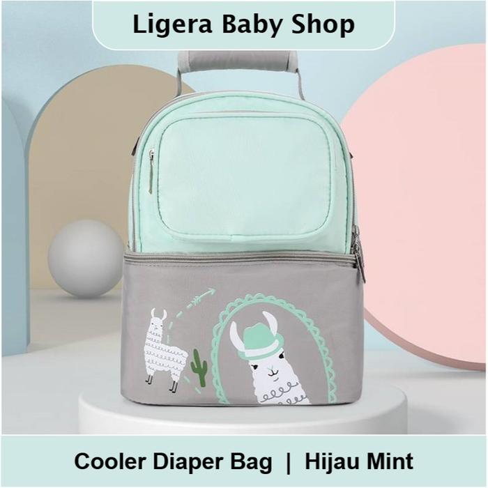 LIGERA Cooler Backpack Tas ASI Perlengkapan Bayi Waterproof Diaper Bag Tas Lunch Bekal Multifungsi H