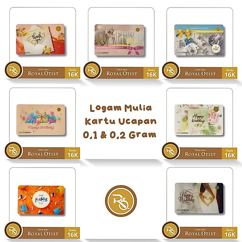 Logam Mulia Kartu Ucapan 0,1 & 0,2 gram Lotus Archi