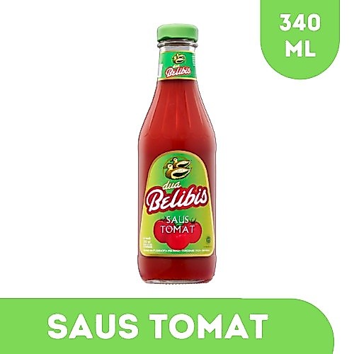 SAOS TOMAT DUA BELIBIS 340ML BOTOL KACA TOMATO SAUCE