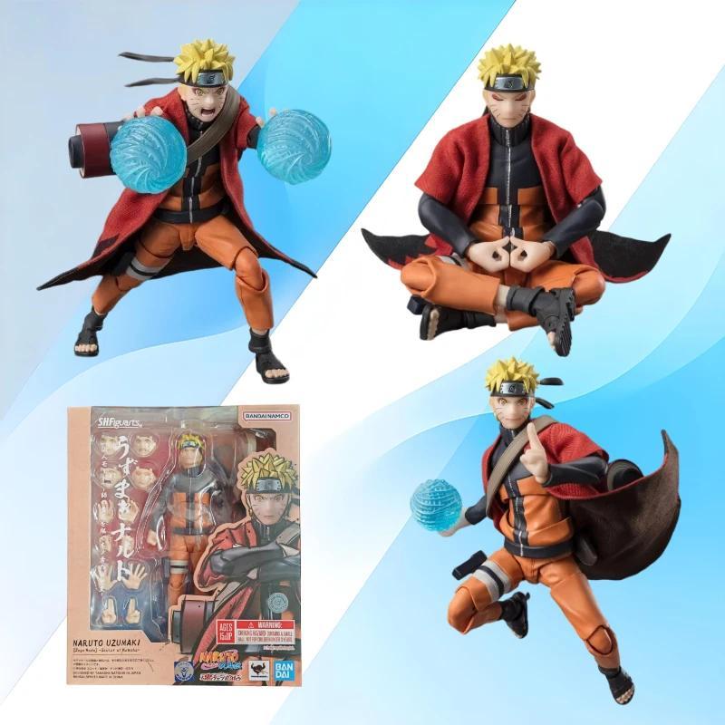 Figur Naruto Bandai Asli S.H.Figuarts SHF Uzumaki Naruto Sage Action Model Mainan Hadiah