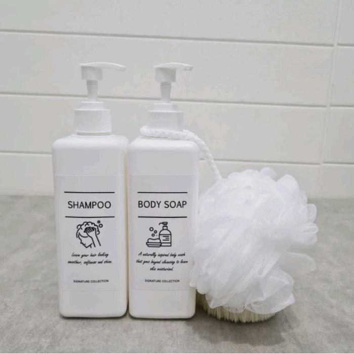 Botol Kosong Pump Refill 500ml Sabun Mandi Cair Shampoo Body Soap Hand Soap - -, -