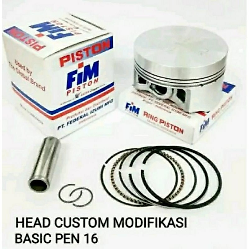 piston scorpio 72 mm pen 16 custom dome mentah