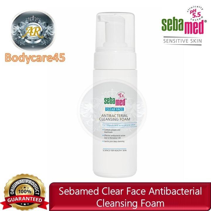 Sebamed Clear Face Antibacterial Foam 150ml - Pembersih Wajah Bebas Sabun dengan Montaline C40 & Pan