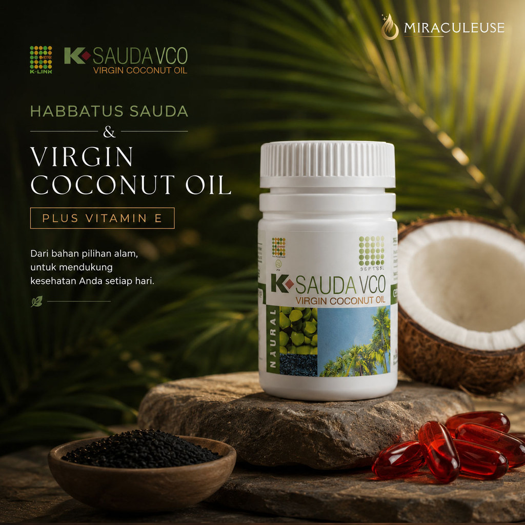 K SAUDA VCO | HABBATUS SAUDA DAN VIRGIN COCONUT OIL PLUS VIT E |  ORIGINAL K LINK