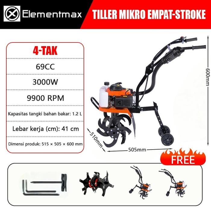 Mesin Bajak Sawah Tiller Cultivator Mesin Traktor Mini Maestro Mesin Traktor Sawah Bajak Mini Power 