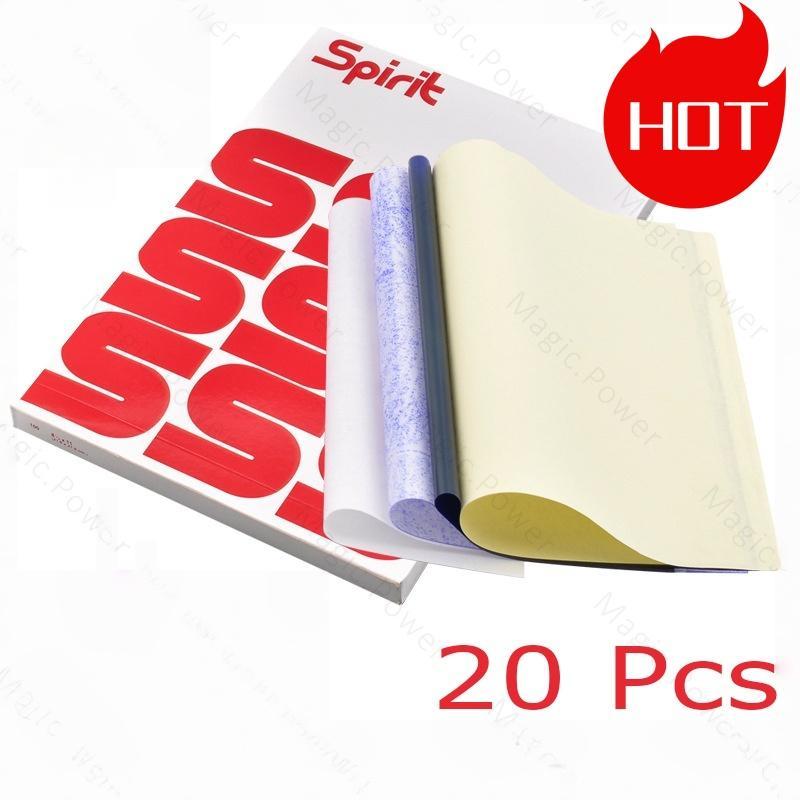 20 Pcs Kertas Transfer Tato Termal Karbon Transfer Stensil Kertas