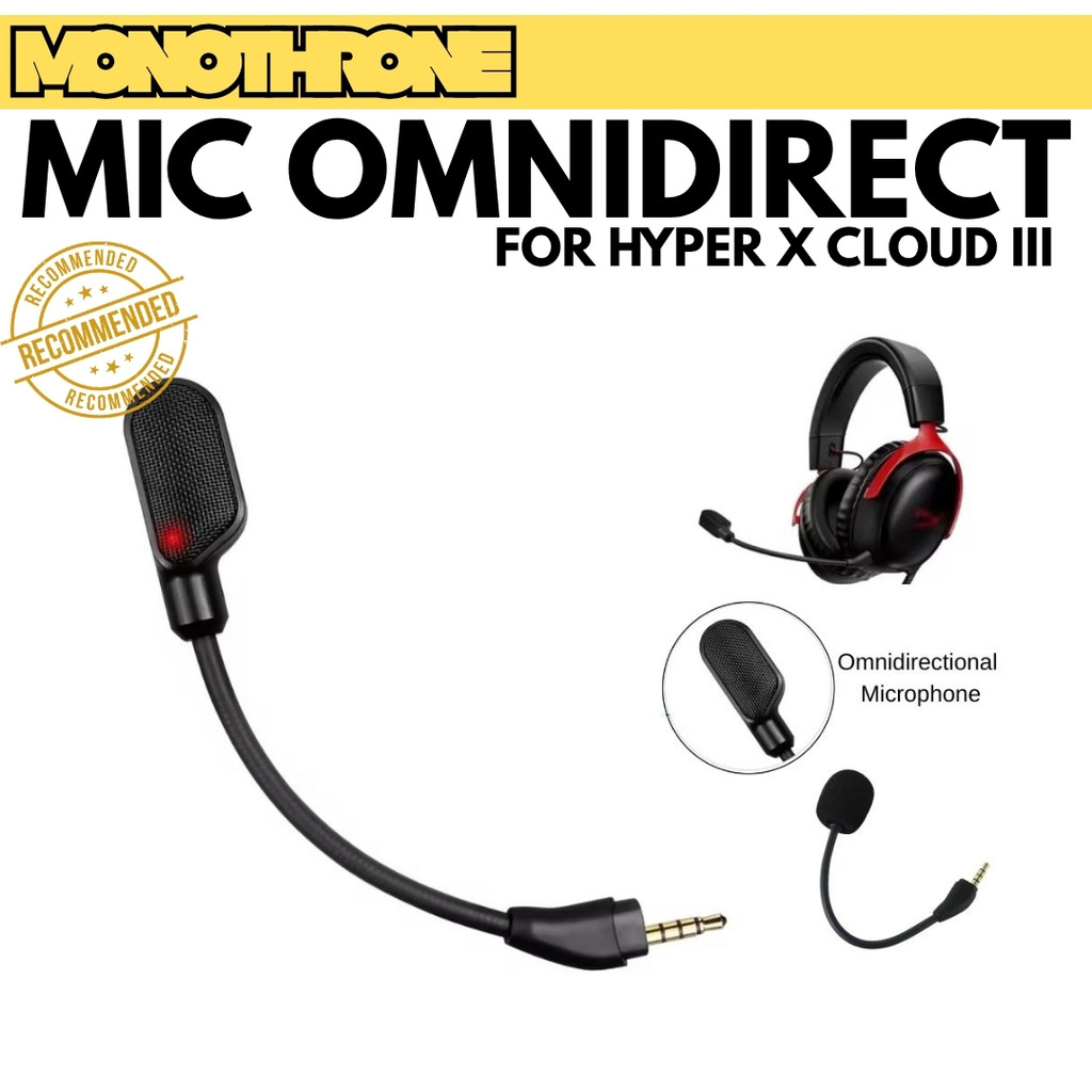 Microphone Mic For Kingston Hyperx Cloud 3 HyperX Cloud III Hyper X Cloud III 3 Hyper X Cloud 3 Hype