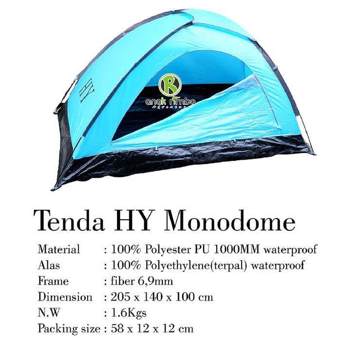 Monodome HY TENDA DOME Kapasitas 2 Org.   Bisa Untuk Tenda Anak Not eiger NOT TENDAKI EASY DOME