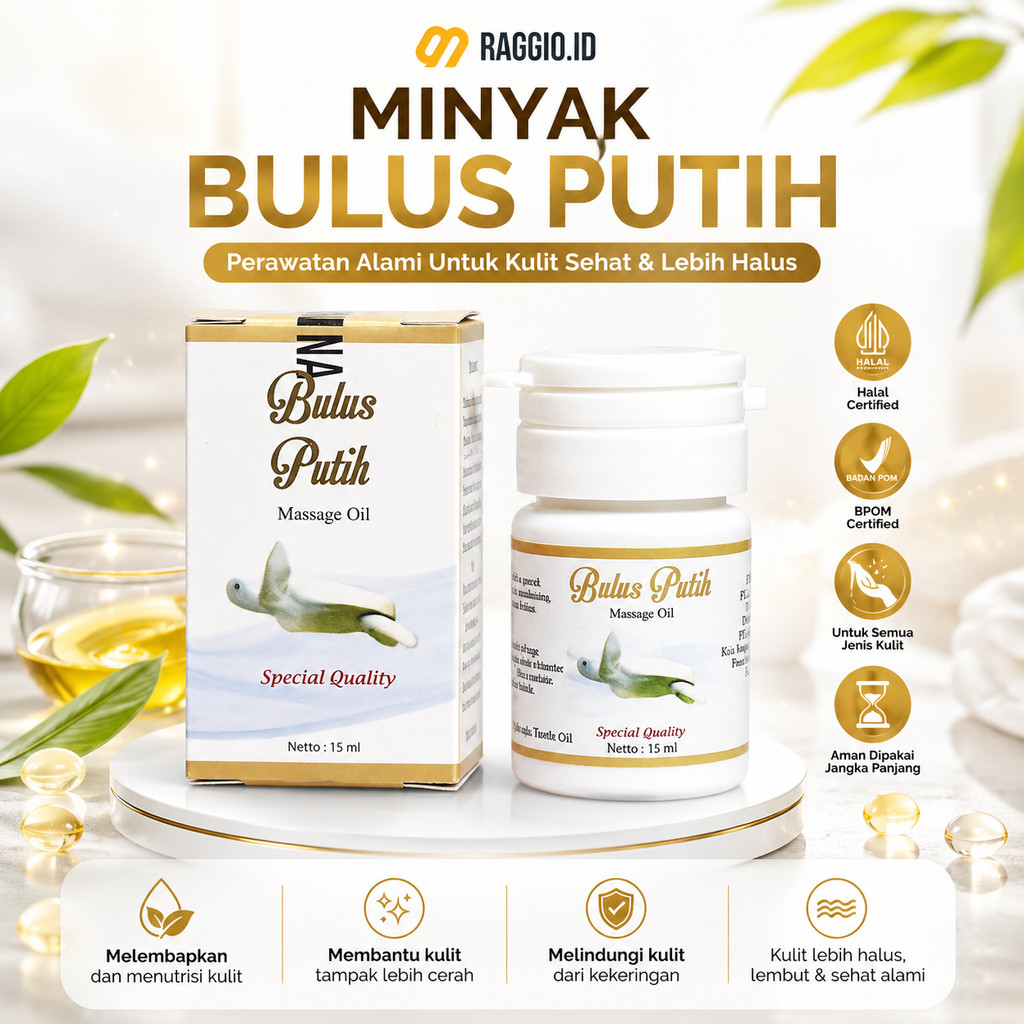 Minyak Bulus Putih Original – Pembesar & Pengencang Payudara, Cerahkan Kulit, Hilangkan Stretch Mark