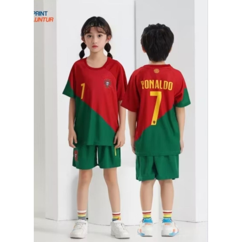 Setelan Portugal Anak Jersey Piala DuniaTerbaru / Setelan Jersey Portugal / Setelan Sepak Bola Portu