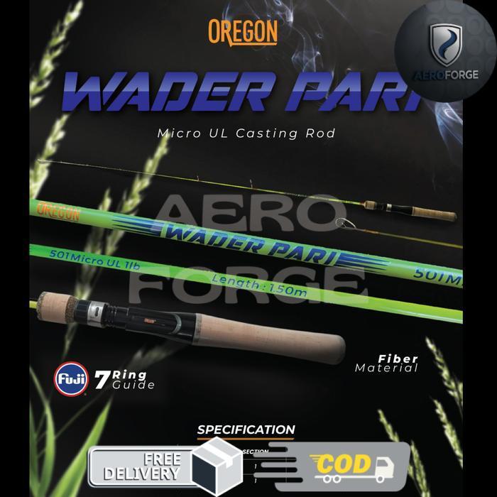 Joran Casting Oregon Wader Pari  Micro UL Ring guide Fuji - 135 cm