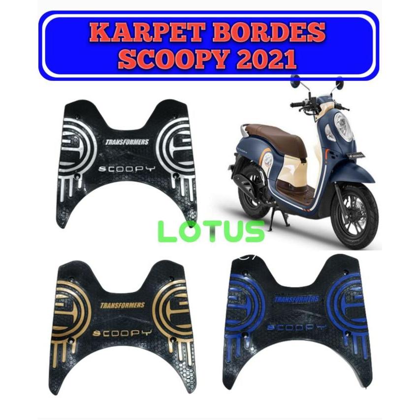 KARPET BORDES PIJAKAN ALAS KAKI SCOOPY 2021 - Hitam