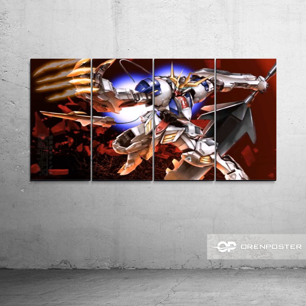 Poster kayu set Gundam Barbatos Lupus Rex BARYON GUNDAM BARBATOS Jual BARYON GUNDAM BARBATOS