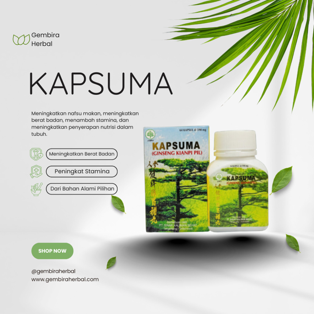 Obat Asli Cina - ORIGINAL Original Berkualitas Tinggi kapsuma (Ginseng Kianpi Pil) 60'S BPOM - Penam