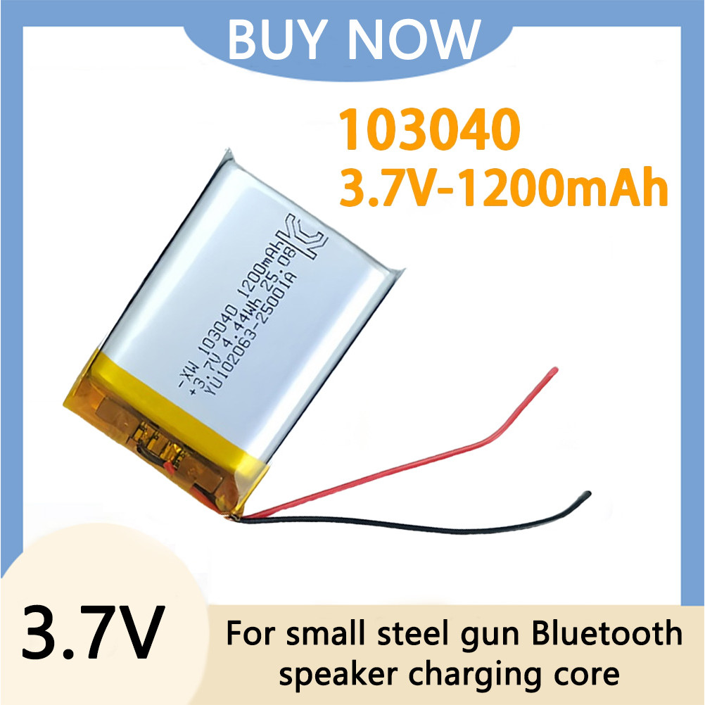 3.7V Baterai lithium polimer 1200mah 103040  Protection Baterai Charge Mp3 Mp4