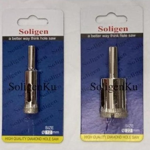 MATA BOR KACA GRANIT KERAMIK DIAMOND HOLE SAW KACA SOLIGEN 10 12 22 26 TERBAIK