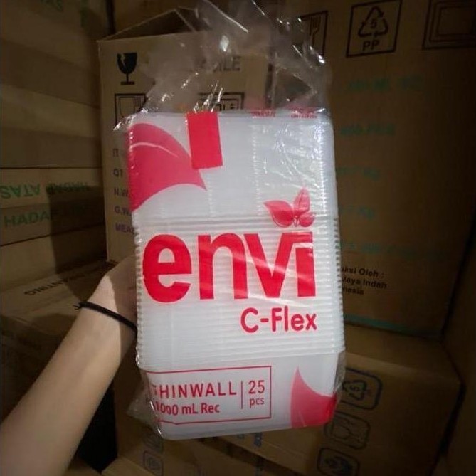 Thinwall Envi Rectangle 1000ML isi 25 set