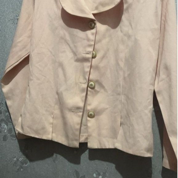 Blazer Pink Kancing Bunga (preloved)