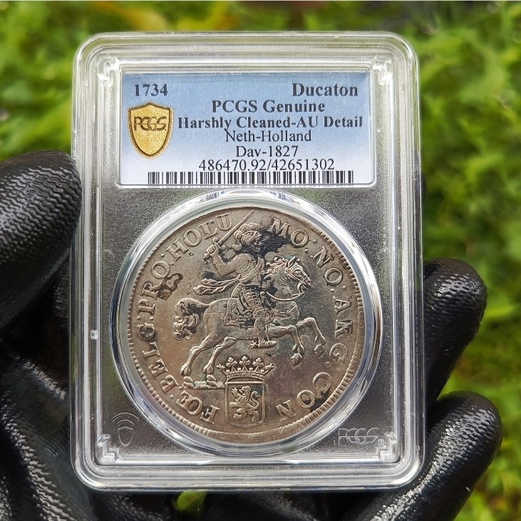 Uang Kuno 1 Ducaton Silver Rider 1734 " RARE "