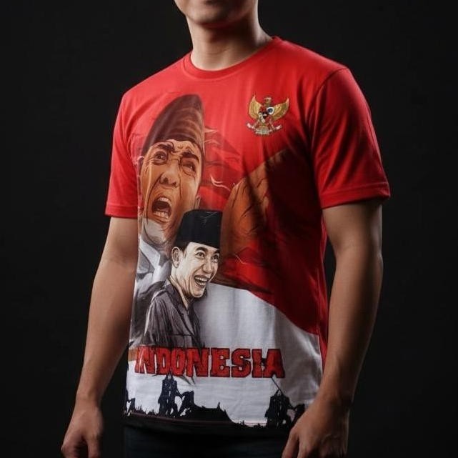 New  kaos pria baju dewasa kaos  sukarno katun poly poly