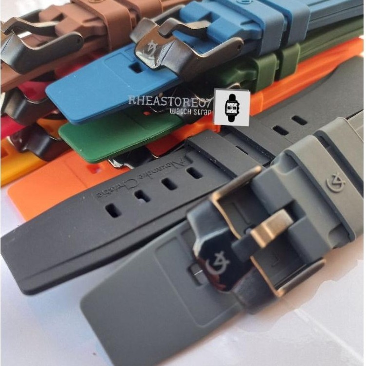 Tali Jam Tangan Alexandre Christie Rubber 24 MM Strap Rubber Silicone Alexandre Christie original