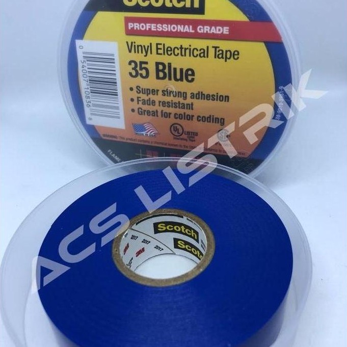 Terjaminmutu- 3M Scotch 35 Vinyl Tape Biru