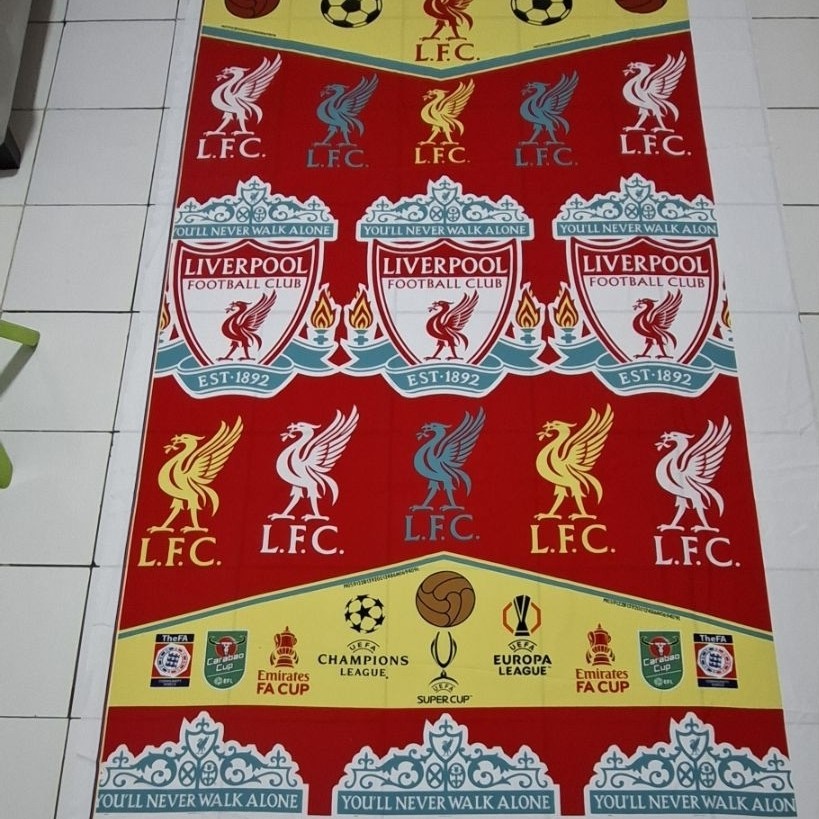 READY STOCK Sprei Motif Liga Bola LIVERPOOL/ARSENAL/BARCELONA/AC MILAN/AS ROMA