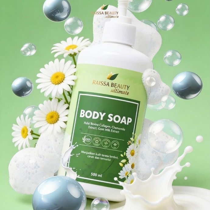 Terlaris RBU Body Soap Sabun Cair Goat Milk Kulit Lembut